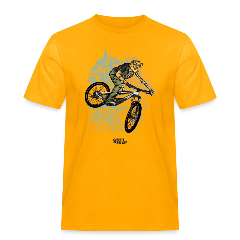 SPOD Männer Workwear T-Shirt Gold / S Shred or Alive 2022 - Männer Russell Athletic T-Shirt E-Bike-Community