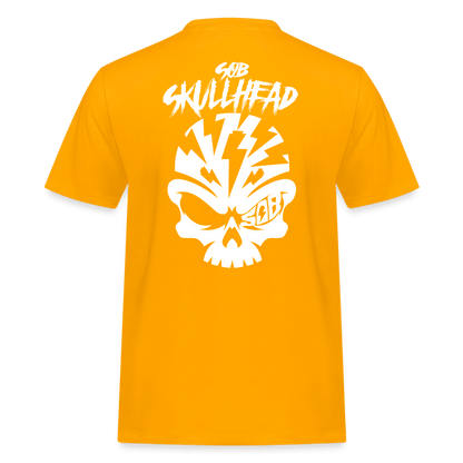 SPOD Männer Workwear T-Shirt Gold / S Skullhead - Titel - Männer Russell Shirt E-Bike-Community