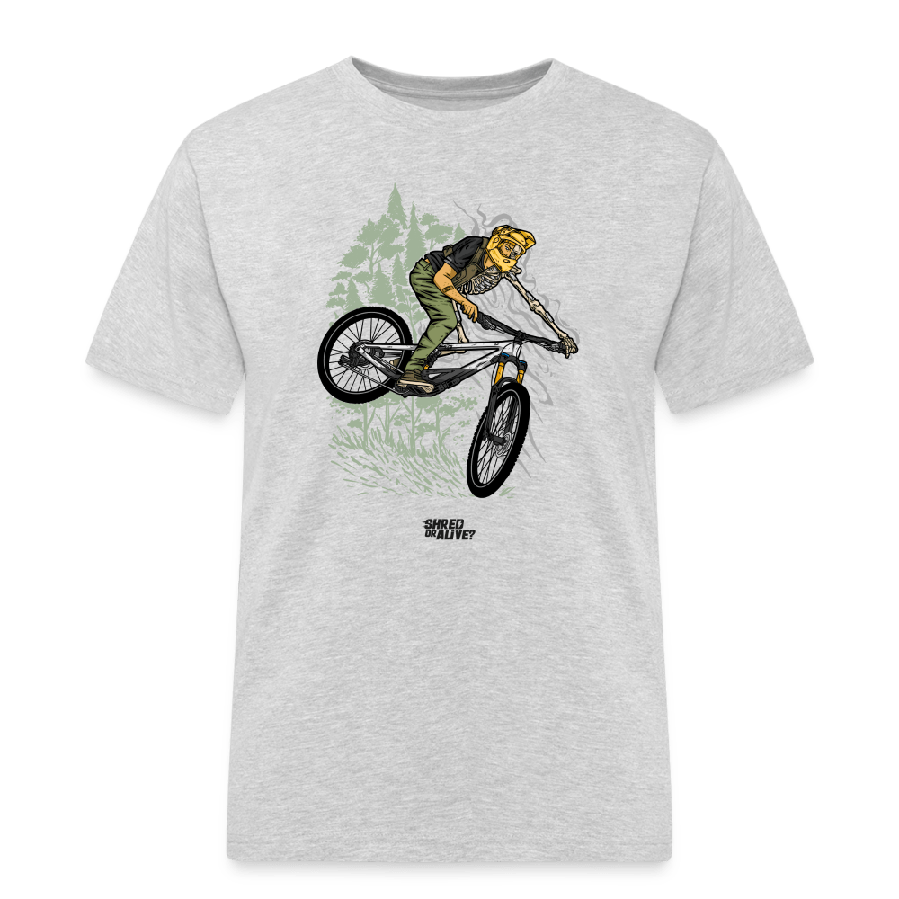 SPOD Männer Workwear T-Shirt Grau meliert / S Shred or Alive 2022 - Männer Russell Athletic T-Shirt E-Bike-Community