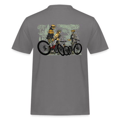 SPOD Männer Workwear T-Shirt Grau / S 2 Seiten - Shred or Alive Crew - Männer Workwear T-Shirt E-Bike-Community