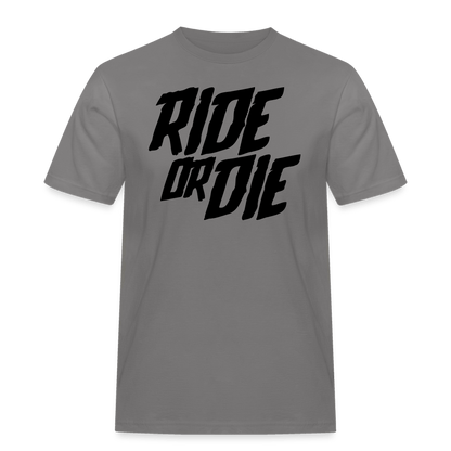 SPOD Männer Workwear T-Shirt Grau / S Ride or Die - Russell Athletic Shirt E-Bike-Community