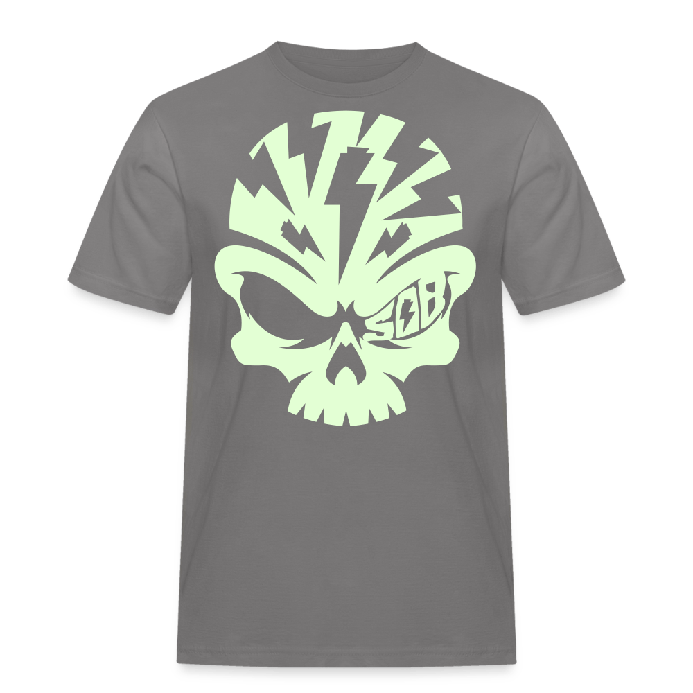 SPOD Männer Workwear T-Shirt Grau / S Skullhead - Männer Russell T-Shirt E-Bike-Community