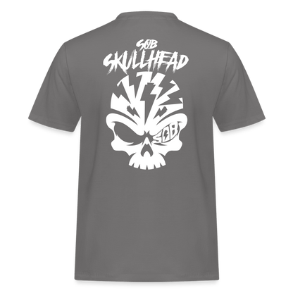SPOD Männer Workwear T-Shirt Grau / S Skullhead - Titel - Männer Russell Shirt E-Bike-Community
