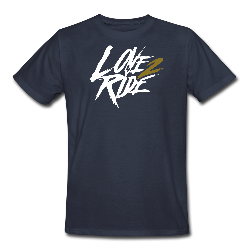 Love 2 Ride - White/Gold - Männer Workwear T-Shirt von Russel Athletic - Sons of Battery® - E-MTB Brand & Community