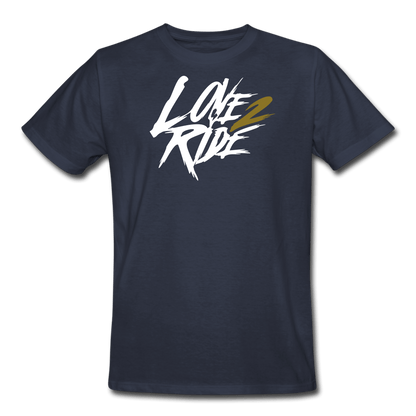 Love 2 Ride - White/Gold - Männer Workwear T-Shirt von Russel Athletic - Sons of Battery® - E-MTB Brand & Community