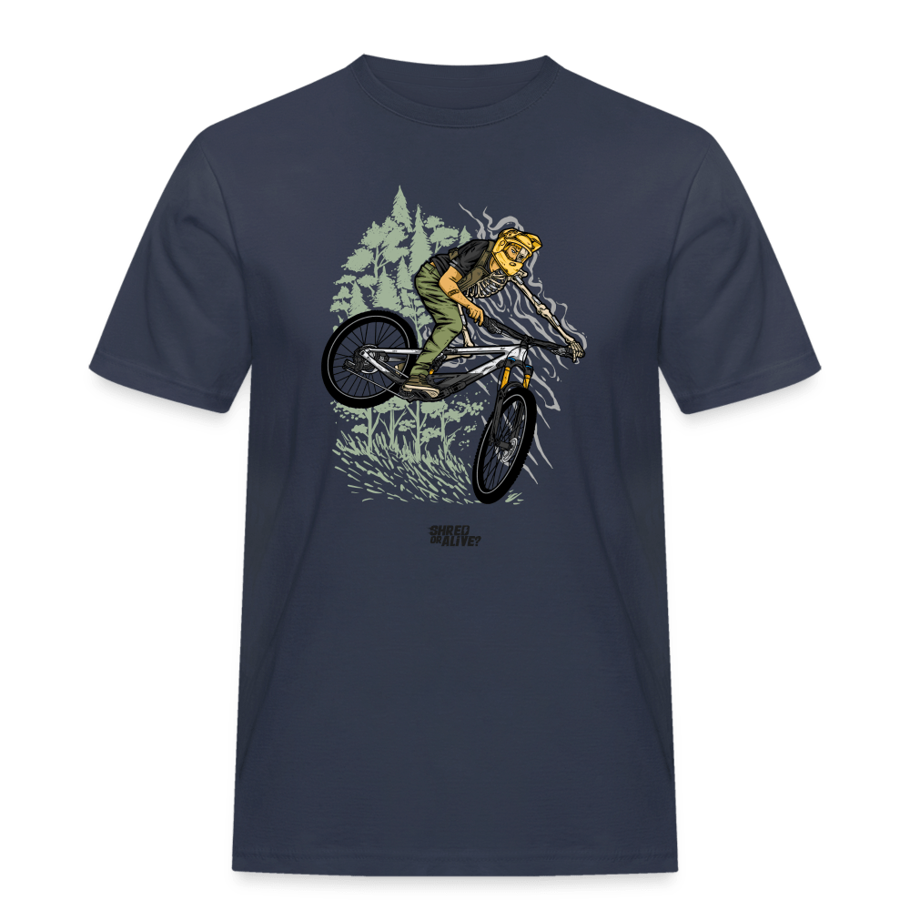SPOD Männer Workwear T-Shirt Navy / S Shred or Alive 2022 - Männer Russell Athletic T-Shirt E-Bike-Community