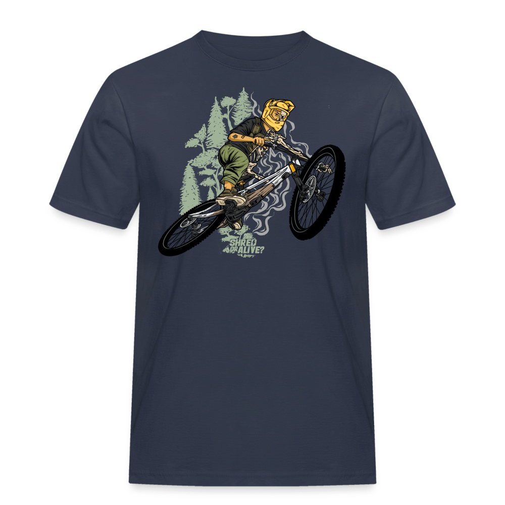 SPOD Männer Workwear T-Shirt Navy / S Shred or Alive - Jumper - Männer Workwear T-Shirt E-Bike-Community