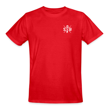 SPOD Männer Workwear T-Shirt Rot / S Cross / Haters - 2 Side - Russel Athletics T-Shirt E-Bike-Community