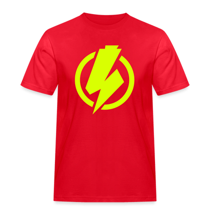 SPOD Männer Workwear T-Shirt Rot / S Lightning - Männer Russell Athletic E-Bike-Community