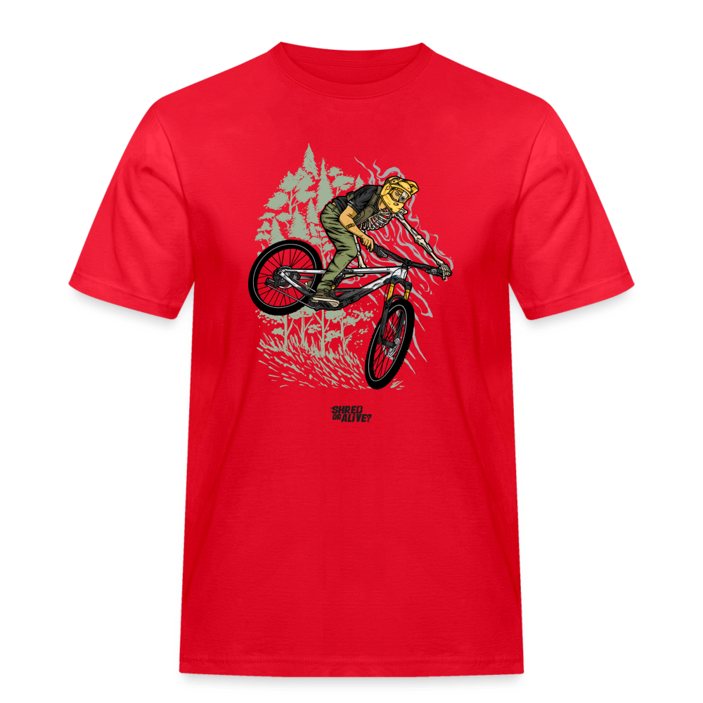 SPOD Männer Workwear T-Shirt Rot / S Shred or Alive 2022 - Männer Russell Athletic T-Shirt E-Bike-Community