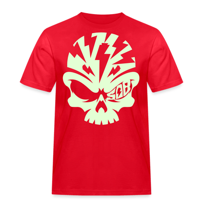 SPOD Männer Workwear T-Shirt Rot / S Skullhead - Männer Russell T-Shirt E-Bike-Community