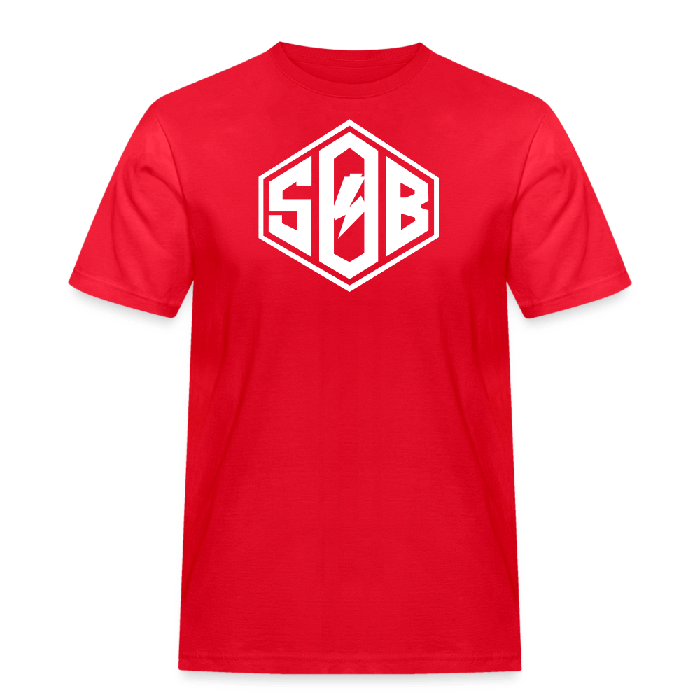 SPOD Männer Workwear T-Shirt Rot / S SoB Diamond - Männer Russel Athletic Shirt E-Bike-Community