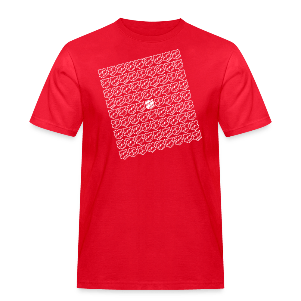 SPOD Männer Workwear T-Shirt Rot / S SOB - FINEART - Männer Workwear T-Shirt E-Bike-Community