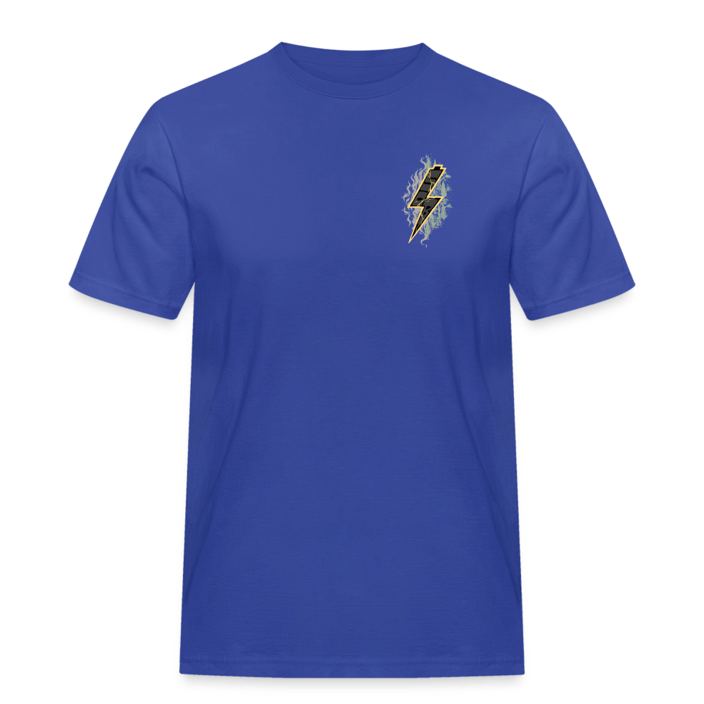 SPOD Männer Workwear T-Shirt Royalblau / S 2 Seiten - Shred or Alive Crew - Männer Workwear T-Shirt E-Bike-Community