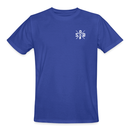 SPOD Männer Workwear T-Shirt Royalblau / S Cross / Haters - 2 Side - Russel Athletics T-Shirt E-Bike-Community