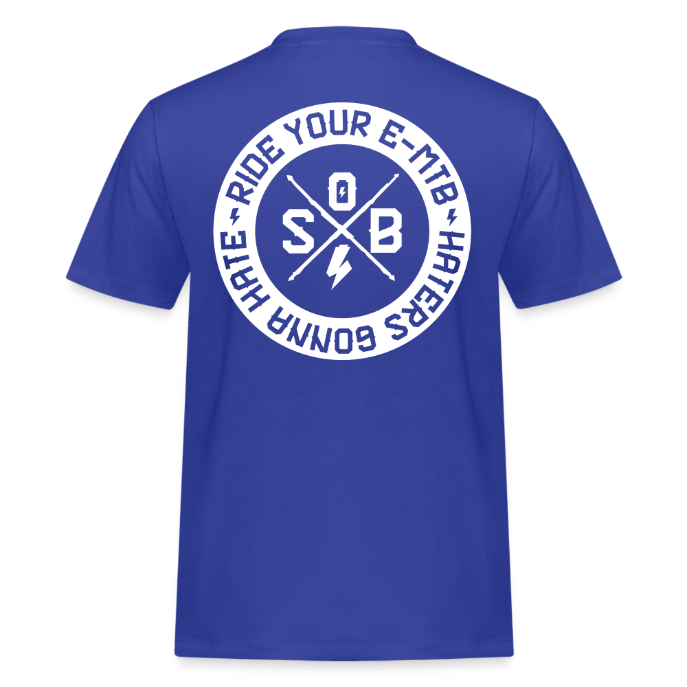 SPOD Männer Workwear T-Shirt Royalblau / S Haters gonna Hate 23 - Männer Russell Athletic Shirt E-Bike-Community