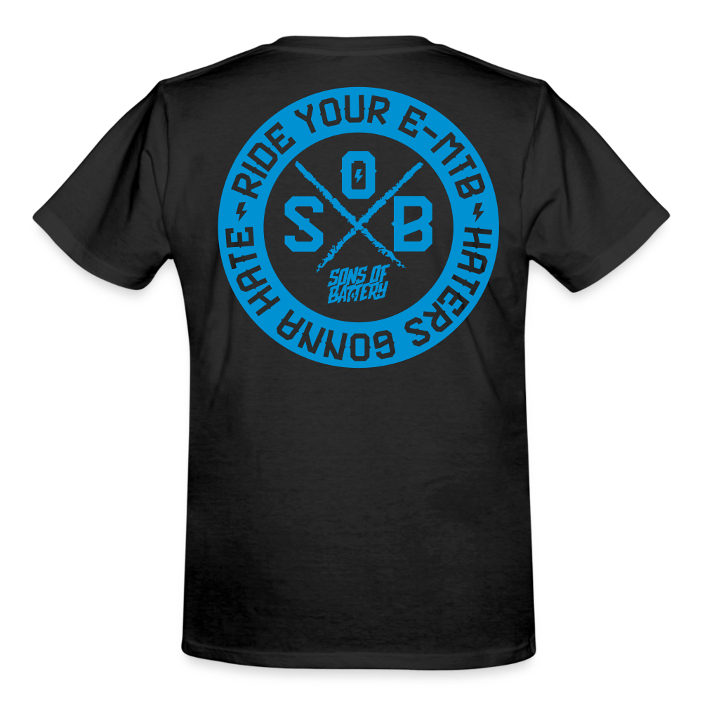 SPOD Männer Workwear T-Shirt Schwarz / S Blue Line - Haters - Russell Athletics E-Bike-Community