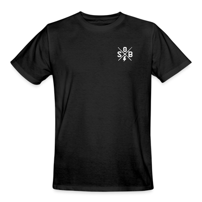 SPOD Männer Workwear T-Shirt Schwarz / S Cross / Haters - 2 Side - Russel Athletics T-Shirt E-Bike-Community