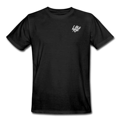 LOVE 2 RIDE Dark - FRONT / BACK HEAVY Russel Athletic T-SHIRT - Sons of Battery® - E-MTB Brand & Community