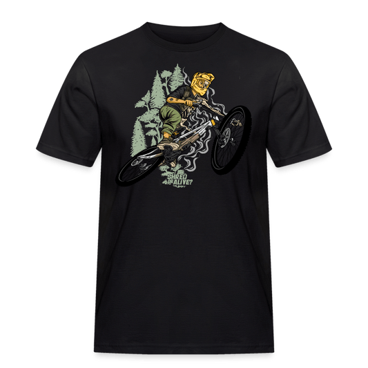 SPOD Männer Workwear T-Shirt Schwarz / S Shred or Alive - Jumper - Männer Workwear T-Shirt E-Bike-Community