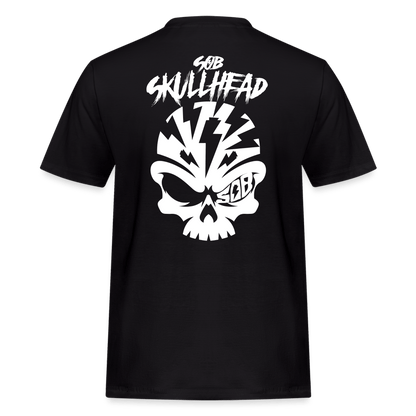 SPOD Männer Workwear T-Shirt Schwarz / S Skullhead - Titel - Männer Russell Shirt E-Bike-Community