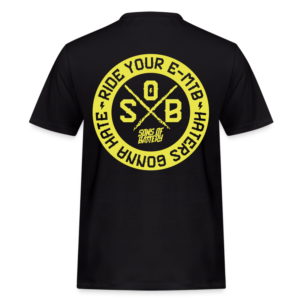 SPOD Männer Workwear T-Shirt Two Side Big Print - Love and Hate - Männer Workwear T-Shirt E-Bike-Community