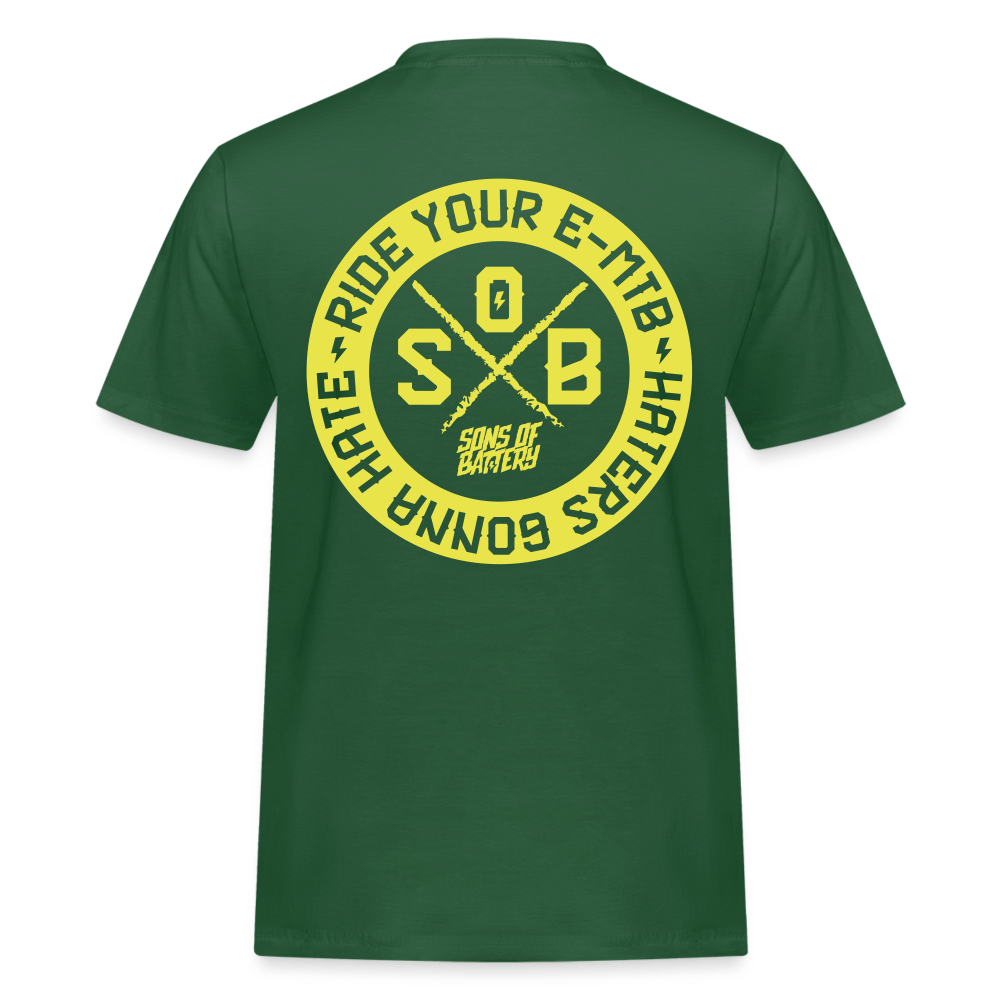 SPOD Männer Workwear T-Shirt Two Side Big Print - Love and Hate - Männer Workwear T-Shirt E-Bike-Community
