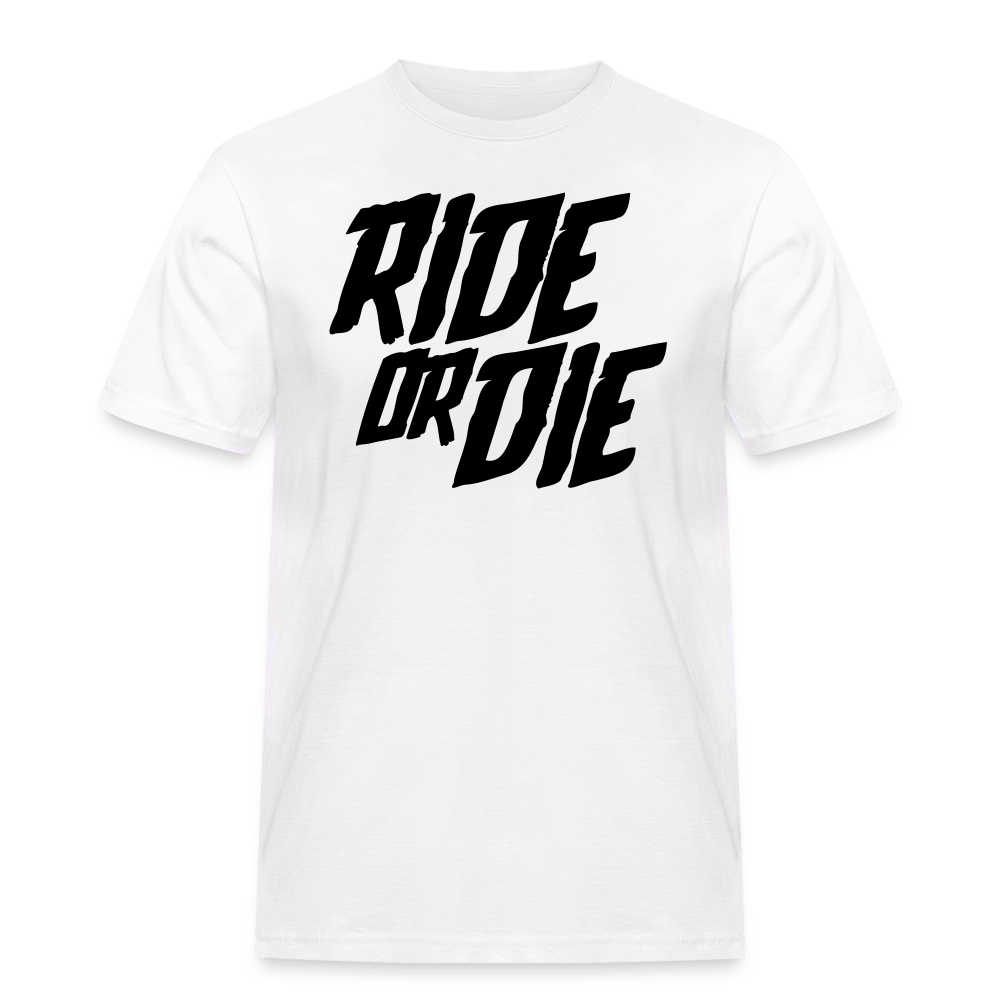 SPOD Männer Workwear T-Shirt weiß / S Ride or Die - Russell Athletic Shirt E-Bike-Community