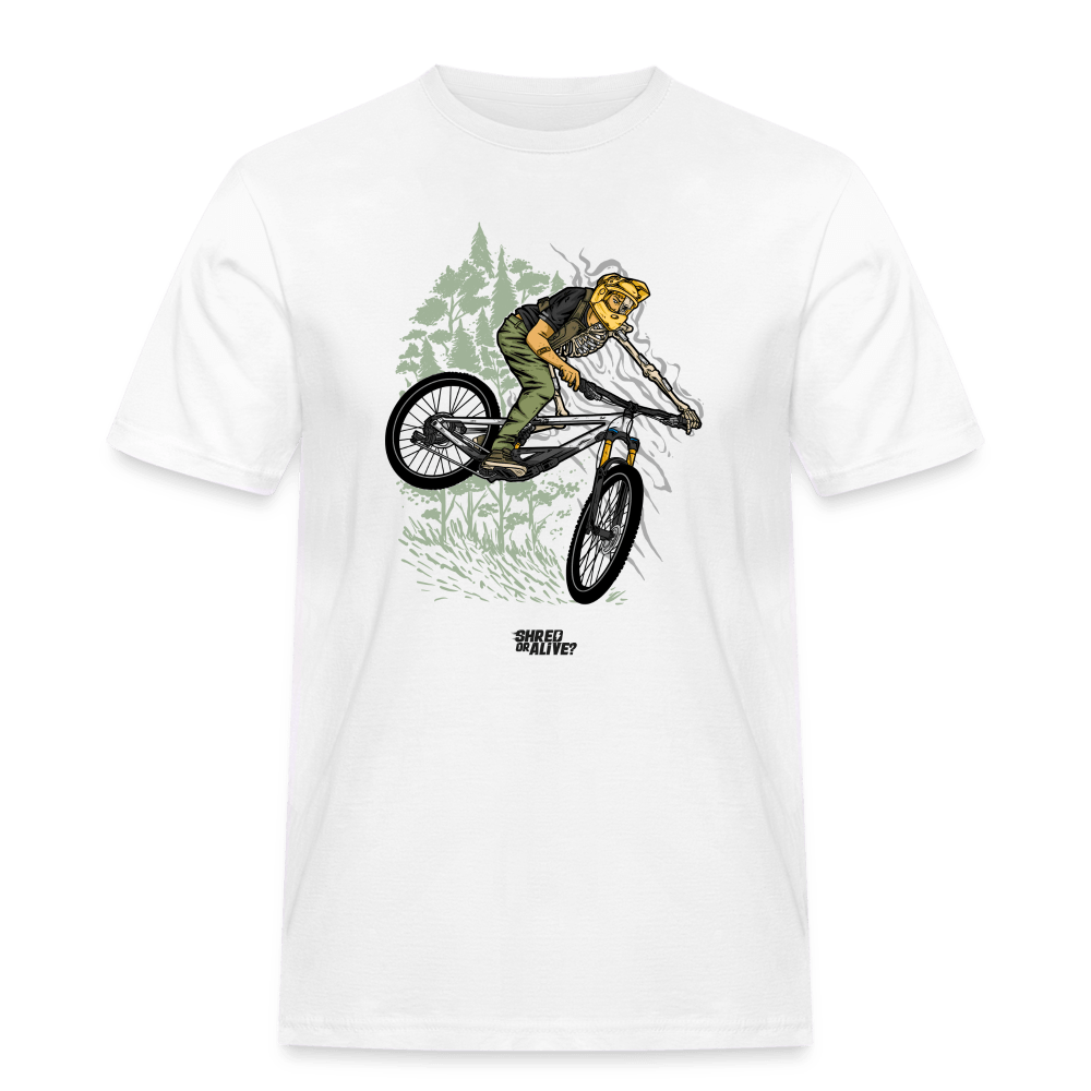 SPOD Männer Workwear T-Shirt weiß / S Shred or Alive 2022 - Männer Russell Athletic T-Shirt E-Bike-Community