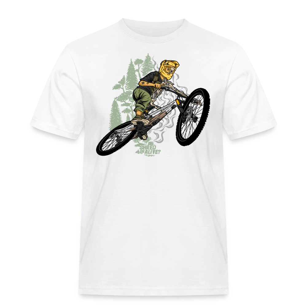 SPOD Männer Workwear T-Shirt weiß / S Shred or Alive - Jumper - Männer Workwear T-Shirt E-Bike-Community