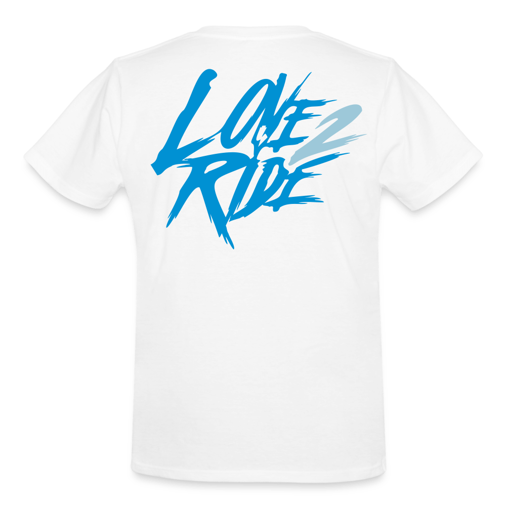 SPOD Männer Workwear T-Shirt white / S Blue Line - Love 2 Ride - Russell Athletics E-Bike-Community