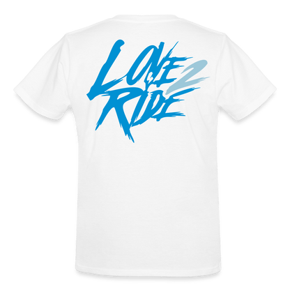 SPOD Männer Workwear T-Shirt white / S Blue Line - Love 2 Ride - Russell Athletics E-Bike-Community