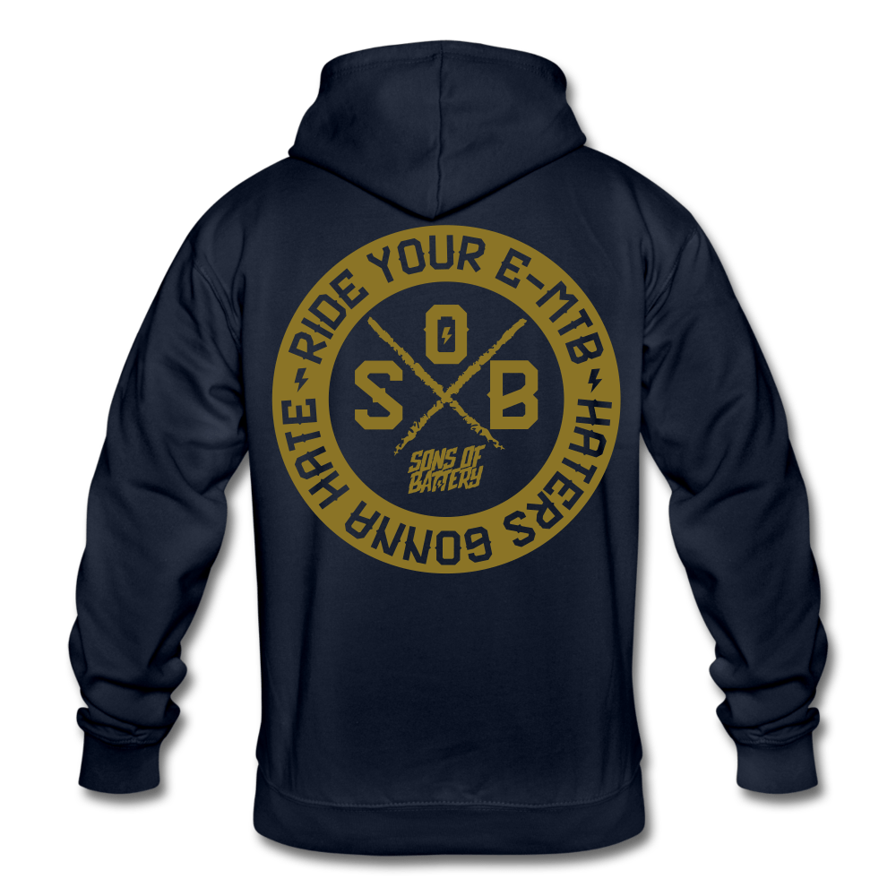"Haters" - Gold - Sons of Battery - Unisex Hoodie - Sons of Battery® - E-MTB Brand & Community